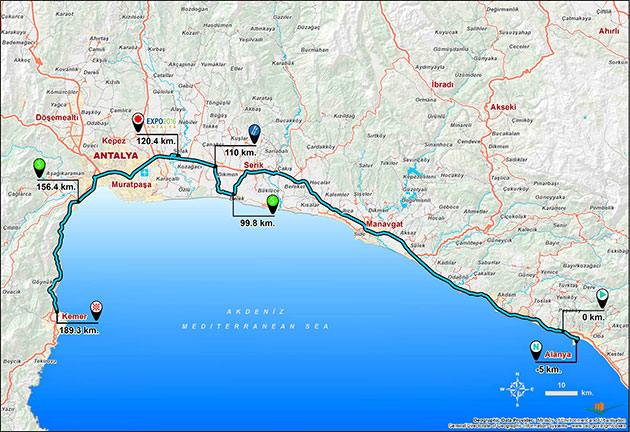 Tour of Turkey stage 5 map